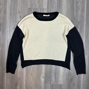 Velvet by Graham & Spencer Colorblock Cashmere Sweater - SIZE M Quiet Luxury